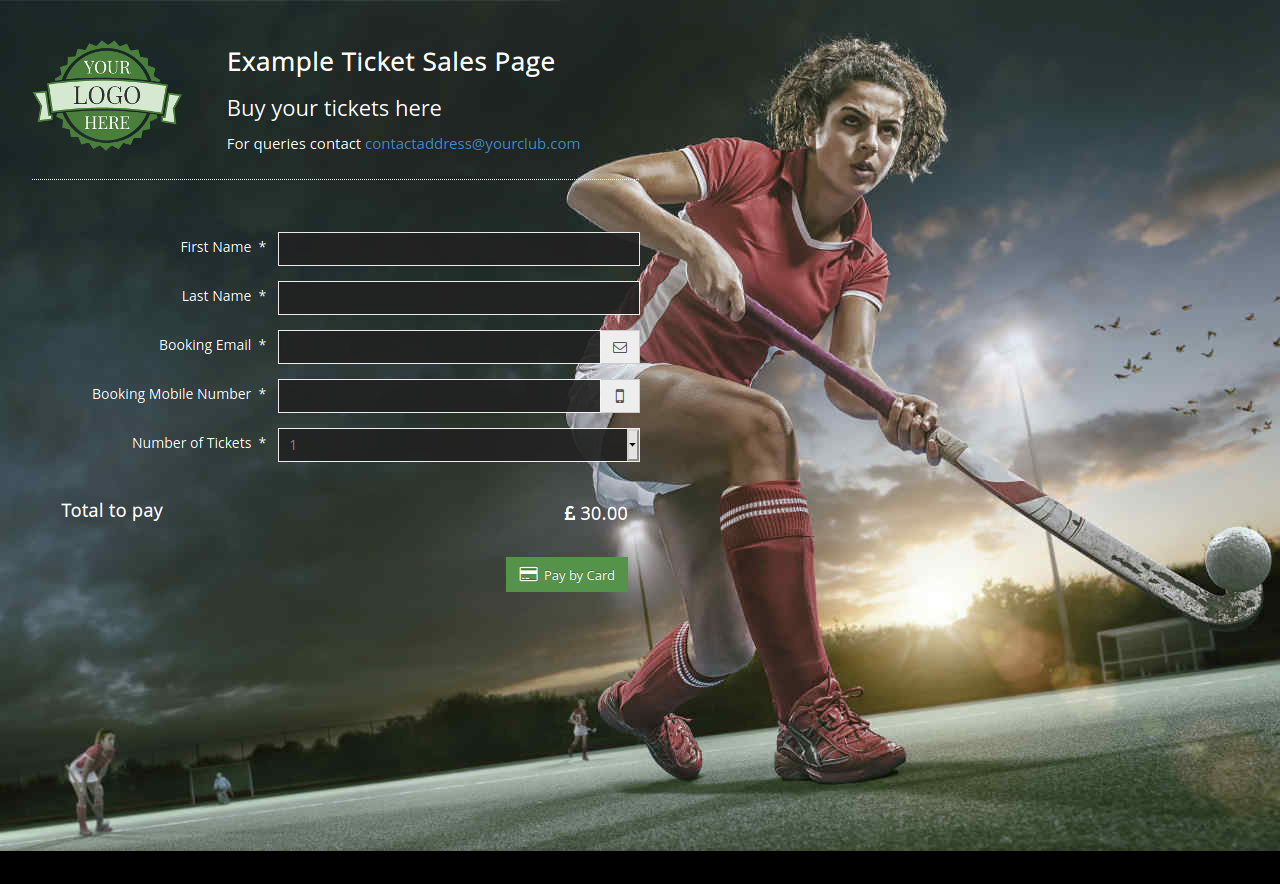 Screenshot of Ticket Sales 1 Purchase page